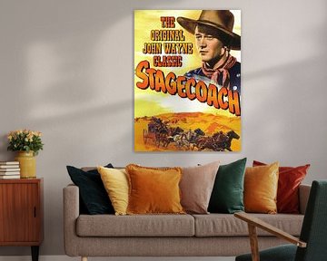 John Wayne Stagecoach van Brian Morgan
