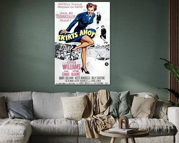 Affiche de film "Skirts Ahoy" avec Esther Williams sur Brian Morgan
