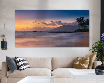 Zonsondergang Poolenalena, Maui, Hawaii van Henk Meijer Photography