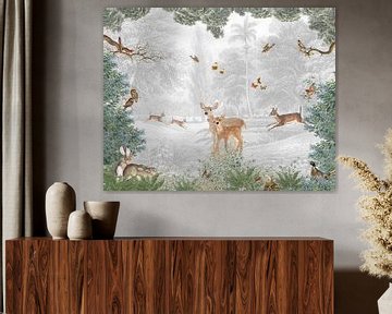 Frolicking animals in a wonderful forest by Mrdododesign