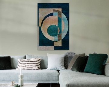 Abstracte cirkels Kunstschilderij door Jan Keteleer van Jan Keteleer