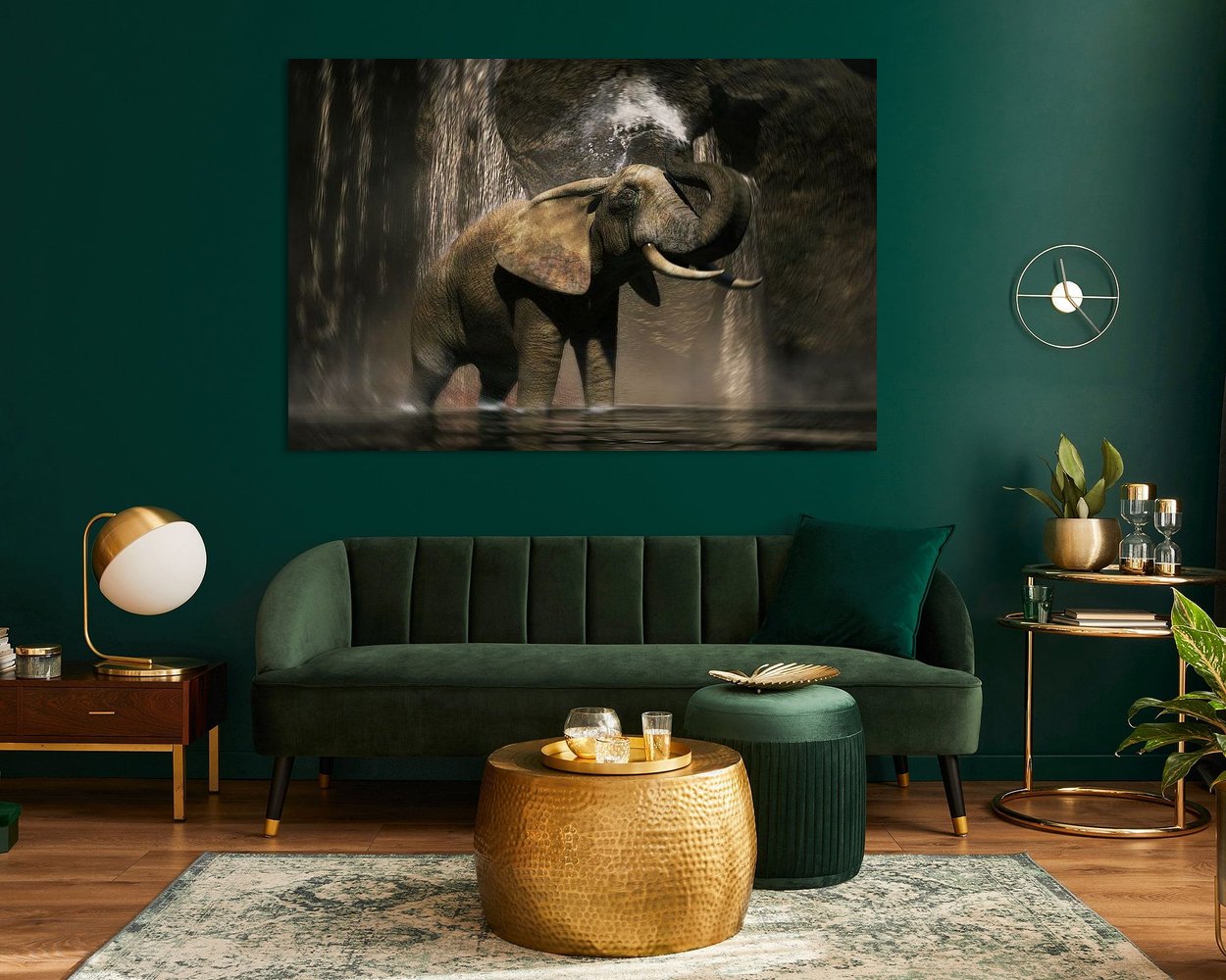 Voorbeeld van het werk in een kamer