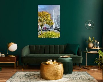 Herfst bij de Erasmusbrug van Frans Blok - foto's, kunst en andere wanddecoratie