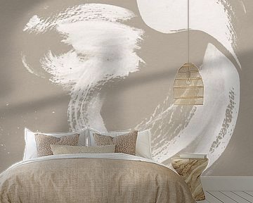 Abstrakte Kunst Serie - beige 1