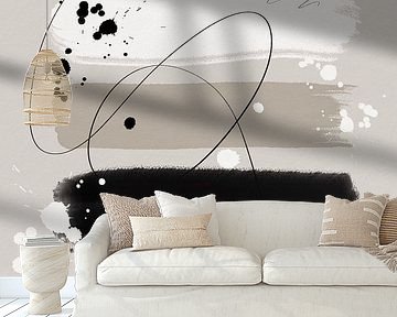 Abstrakte Kunst Serie - beige 3