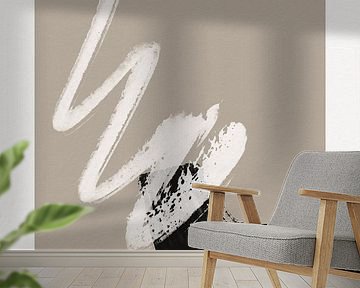 Abstrakte Kunst Serie - beige 4