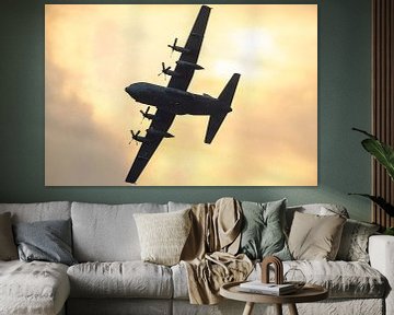 Avion militaire Lockheed C-130 Hercules de la Royal Dutch Air Force. sur Sjoerd van der Wal Photographie