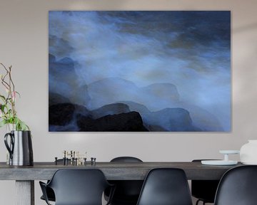 Abstract of wild flowing water - suitable for modern interior by Marianne van der Zee