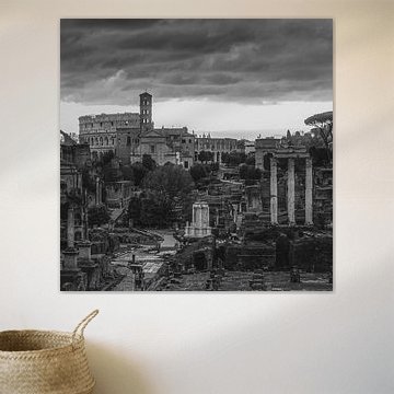 L'Italie en carré noir et blanc, Rome - Forum romain