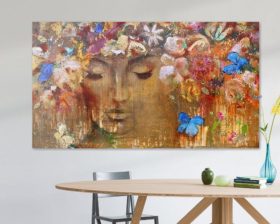 Voorbeeld van het werk in een kamer