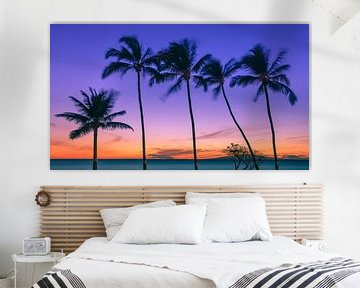 Zonsondergang op Maui van Henk Meijer Photography