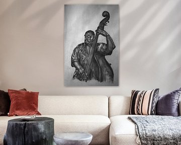 De Jazz Bassist en de Blues in Zwart-Wit