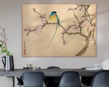 Vogel mit Pflaumenblüten (18. Jahrhundert), Gemälde von Zhang Ruoai. von Studio POPPY