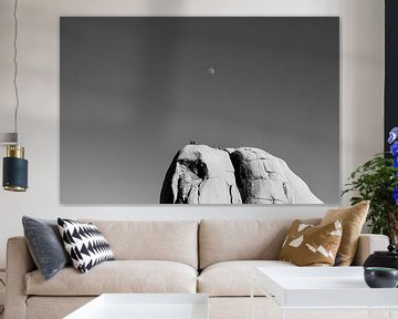 Moon On The Rock - Minimalistic Landscape Photography