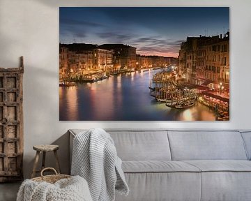 Le Grand Canal de Venise le soir. sur Voss Fine Art Fotografie