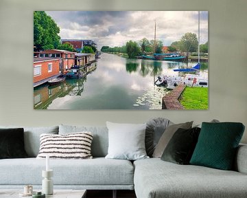 Hausboote, Segelboote und Sportboote von Digital Art Nederland
