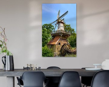 Hüvener Mühle oude gecombineerde windmolen en watermolen van Sjoerd van der Wal Fotografie