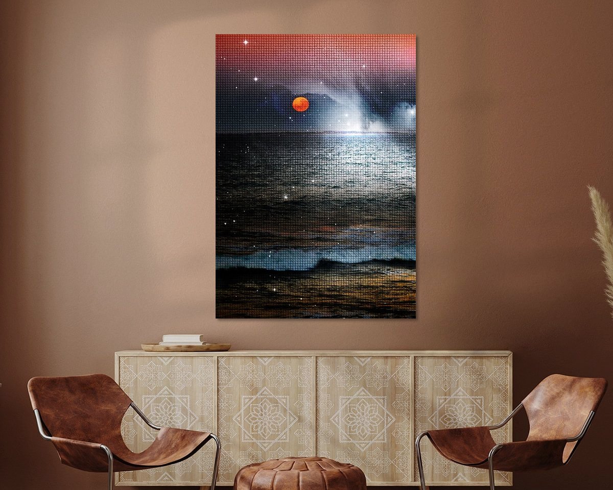 Voorbeeld van het werk in een kamer