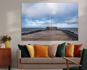 Pier on the Baltic coast in Warnemünde by Rico Ködder