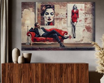 Pop Art tegen de muur van Arjen Roos