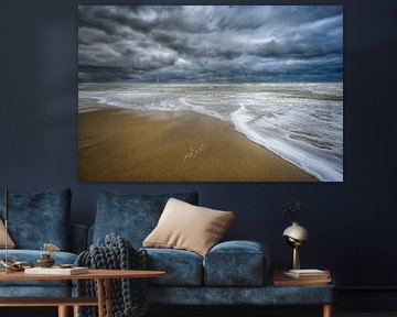 Storm along the North Sea coast by Leon Okkenburg
