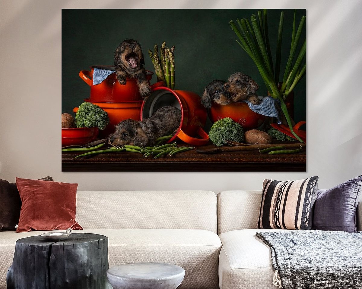 Voorbeeld van het werk in een kamer