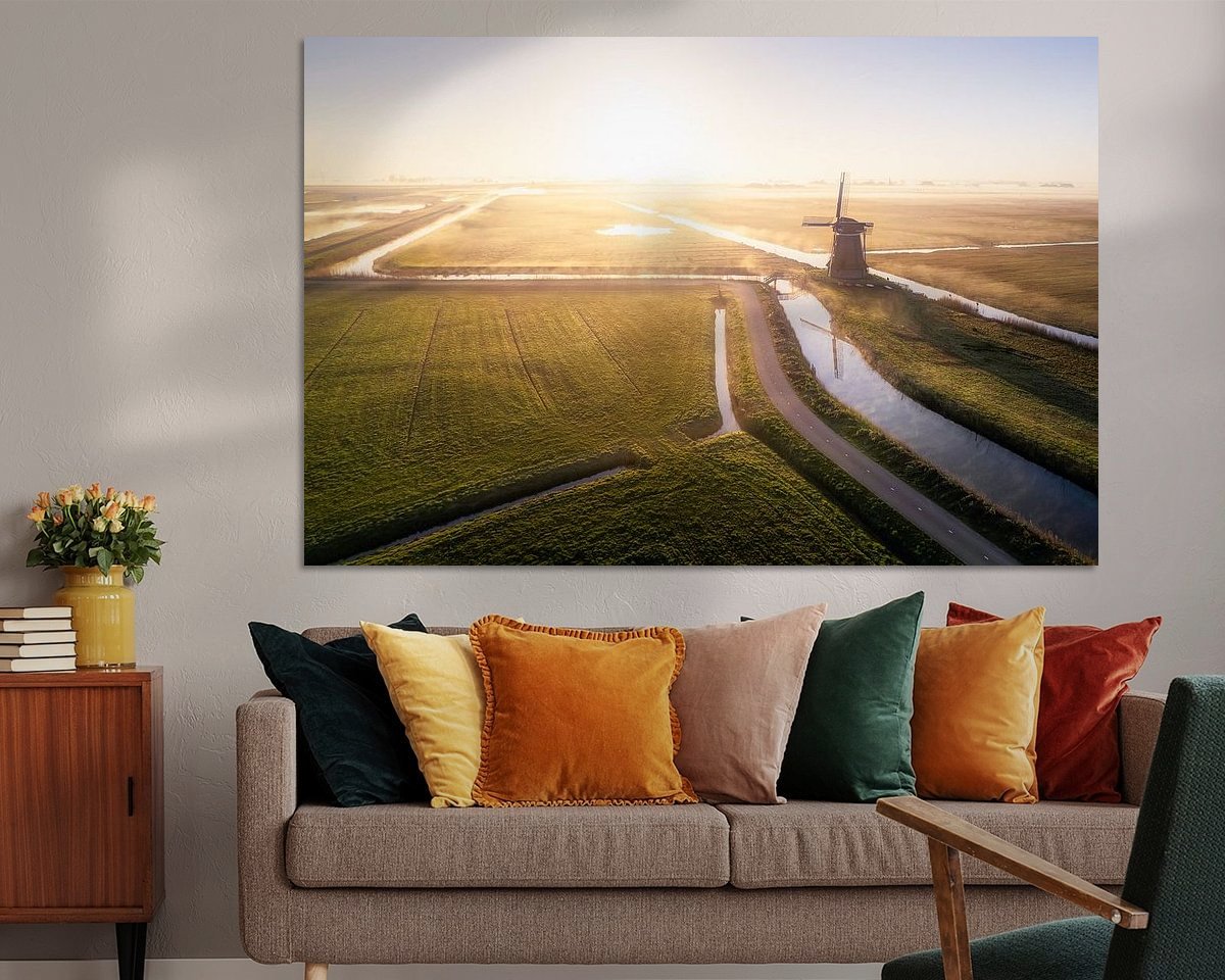 Voorbeeld van het werk in een kamer