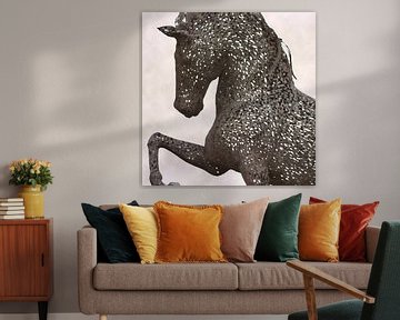 Schwarzes Pferd II von Mad Dog Art