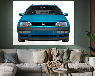 VW Golf 3 in glas blauw