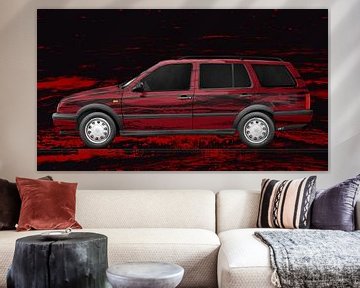 VW Golf 3 Variant in dark black-red von aRi F. Huber