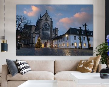 Morning mood at Altenberg Cathedral, Bergisches Land, Germa by Alexander Ludwig