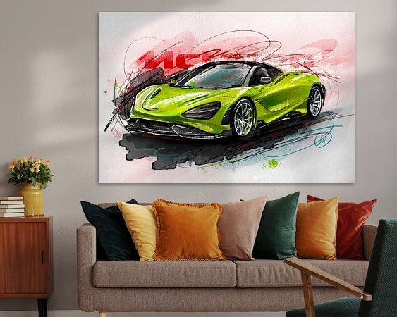 Voorbeeld van het werk in een kamer