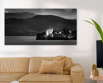 Urquhart Castle in Schwarz-Weiß von Henk Meijer Photography