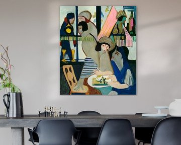 Cafe (1928) painting by Ernst Ludwig Kirchner. van Studio POPPY