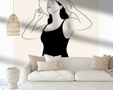 Voorbeeld van het werk in een kamer