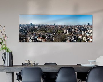 High angle view of the Brussels skyline by Werner Lerooy