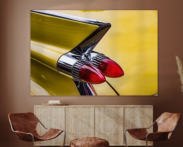 Gele Cadillac eldorado  rocket taillights van Jimmy Verwimp Photography
