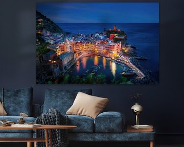 Vernazza in de Cinque Terre in Italië. van Voss Fine Art Fotografie