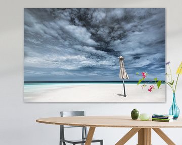 Wit strand op de Malediven. van Voss Fine Art Fotografie