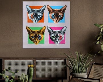 Pop art cats by Mad Dog Art