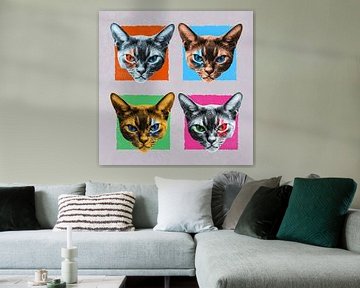 Pop Art Katten van Mad Dog Art