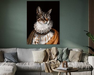 Cat inspired by the Old Masters by Mad Dog Art