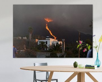 Volcano behind house by Michael Köhler