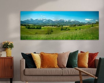 Meadow view of the Ostallgäu Alps by Leo Schindzielorz