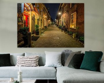 De Trompetstraat in Delft met zijn mooie oude karakteristieke hu