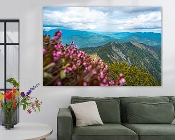 Bloemrijk uitzicht over de Oberbeierse Alpen en de Steinersee van Leo Schindzielorz