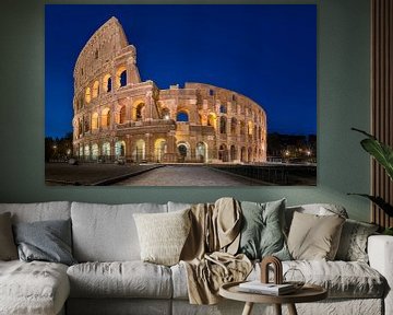 Colosseum in de stad Rome in Italië. van Voss Fine Art Fotografie