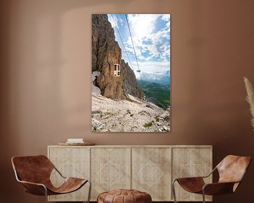 Langkofelbahn und ihr Ausblick auf die Dolomiten von Leo Schindzielorz