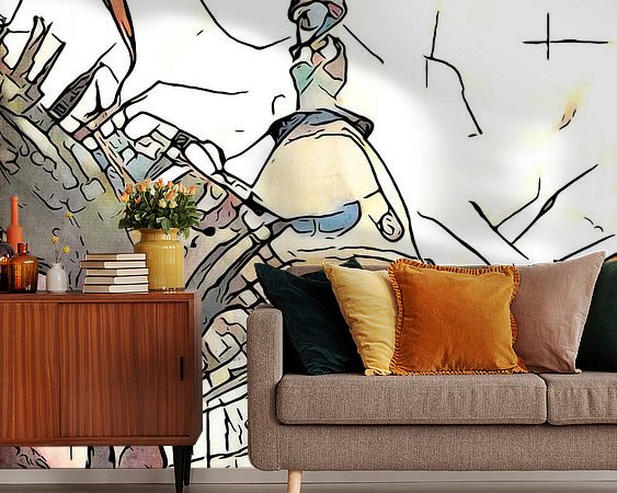 Voorbeeld van het werk in een kamer