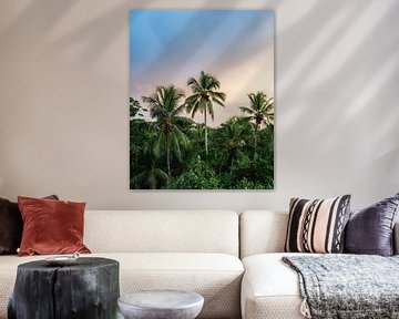 Palm trees during a pastel sunset by Felix Van Leusden